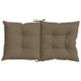 Low back chair cushions 2 units taupe melange fabric 100x50x7 cm by , Cushions for chairs and sofas - Ref: Foro24-4002403, Pr...