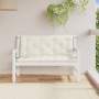 Cushions for garden bench 2 units cream melange fabric 120x50x7 cm by , Cushions for chairs and sofas - Ref: Foro24-4002599, ...