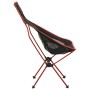 Silla de camping plegable PVC y aluminio negro de vidaXL, Mobiliario de camping - Ref: Foro24-310542, Precio: 56,97 €, Descue...