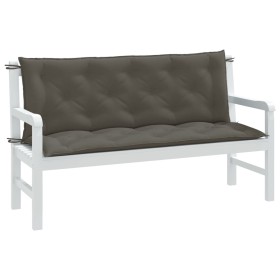 Garden bench cushions 2 units dark gray melange fabric 150x50x7 cm by , Cushions for chairs and sofas - Ref: Foro24-4002609, ...