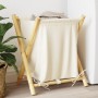 Cesto de la ropa sucia de bambú blanco crema 45x55x63,5 cm de , Cestas para ropa - Ref: Foro24-368035, Precio: 39,85 €, Descu...