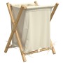 Weiß-cremefarbener Wäschekorb aus Bambus, 45x55x63,5 cm. von , Wäschekörbe - Ref: Foro24-368035, Preis: 39,85 €, Rabatt: %