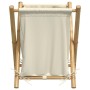 Cesto de la ropa sucia de bambú blanco crema 45x55x63,5 cm de , Cestas para ropa - Ref: Foro24-368035, Precio: 39,85 €, Descu...