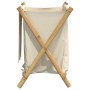 Cesto de la ropa sucia de bambú blanco crema 45x55x63,5 cm de , Cestas para ropa - Ref: Foro24-368035, Precio: 39,85 €, Descu...