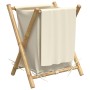 Weiß-cremefarbener Wäschekorb aus Bambus, 45x55x63,5 cm. von , Wäschekörbe - Ref: Foro24-368035, Preis: 39,85 €, Rabatt: %