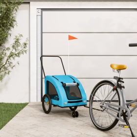 Bicycle pet trailer, iron frame, blue Oxford fabric by , pet strollers - Ref: Foro24-93988, Price: 113,99 €, Discount: %