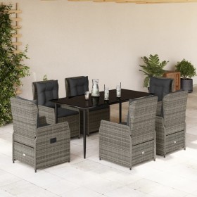 Set comedor jardín 7 pzas y cojines ratán sintético gris de , Conjuntos de jardín - Ref: Foro24-3262858, Precio: 713,99 €, De...