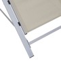 2 aluminum sun loungers with a cream-colored side table by vidaXL, Loungers - Ref: Foro24-310536, Price: 209,14 €, Discount: %