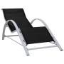 Black textilene and aluminum lounger by vidaXL, Loungers - Ref: Foro24-310533, Price: 98,53 €, Discount: %