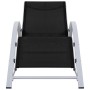 Black textilene and aluminum lounger by vidaXL, Loungers - Ref: Foro24-310533, Price: 98,53 €, Discount: %