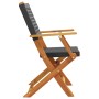 Garden chairs 2 units solid acacia wood and black PE rattan by , Garden chairs - Ref: Foro24-367663, Price: 122,97 €, Discoun...