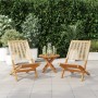 Garden chairs 2 units solid acacia wood polypropylene beige by , Garden chairs - Ref: Foro24-367689, Price: 114,28 €, Discoun...