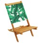 Garden chairs 2 units acacia wood and leaf print fabric by , Garden chairs - Ref: Foro24-367694, Price: 107,99 €, Discount: %