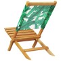 Garden chairs 2 units acacia wood and leaf print fabric by , Garden chairs - Ref: Foro24-367694, Price: 107,99 €, Discount: %