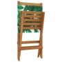 Garden chairs 2 units acacia wood and leaf print fabric by , Garden chairs - Ref: Foro24-367694, Price: 107,99 €, Discount: %