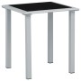 Garden table made of black and silver steel and glass, measuring 41x41x45 cm. by vidaXL, Garden tables - Ref: Foro24-310541, ...