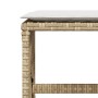 Gartenhocker mit Kissen 4 Stück PE-Rattan beige 41x41x36cm von , Hocker für den Außenbereich - Ref: Foro24-365059, Preis: 95,...