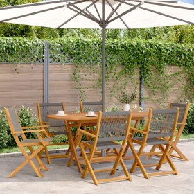 7-piece garden dining set made of solid gray polypropylene wood. by , Garden sets - Ref: Foro24-3281710, Price: 539,99 €, Dis...