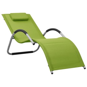 Green and gray textilene lounger by vidaXL, Loungers - Ref: Foro24-310516, Price: 75,99 €, Discount: %