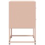 Bedside tables 2 units pink steel 36x39x60.5 cm by , Nightstands - Ref: Foro24-846461, Price: 123,99 €, Discount: %