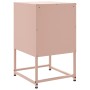 Bedside tables 2 units pink steel 36x39x60.5 cm by , Nightstands - Ref: Foro24-846461, Price: 123,99 €, Discount: %