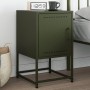 Bedside table in olive green steel, 36x39x60.5 cm by , Nightstands - Ref: Foro24-846454, Price: 53,86 €, Discount: %