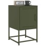 Bedside table in olive green steel, 36x39x60.5 cm by , Nightstands - Ref: Foro24-846454, Price: 53,86 €, Discount: %