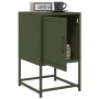 Bedside table in olive green steel, 36x39x60.5 cm by , Nightstands - Ref: Foro24-846454, Price: 53,86 €, Discount: %