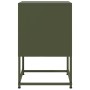 Bedside table in olive green steel, 36x39x60.5 cm by , Nightstands - Ref: Foro24-846454, Price: 53,86 €, Discount: %