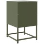 Bedside table in olive green steel, 36x39x60.5 cm by , Nightstands - Ref: Foro24-846454, Price: 53,86 €, Discount: %