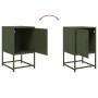 Bedside table in olive green steel, 36x39x60.5 cm by , Nightstands - Ref: Foro24-846454, Price: 53,86 €, Discount: %