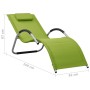 Green and gray textilene lounger by vidaXL, Loungers - Ref: Foro24-310516, Price: 75,99 €, Discount: %