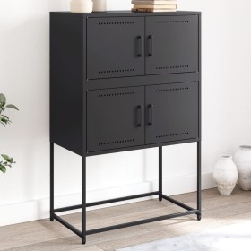 Black steel sideboard 68.5x38.5x107 cm by , Sideboards - Ref: Foro24-846482, Price: 102,99 €, Discount: %