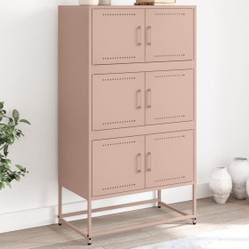 Steel sideboard in pink, 68.5x38.5x123.5 cm by , Sideboards - Ref: Foro24-846489, Price: 146,13 €, Discount: %