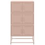 Aparador de acero rosa 68,5x38,5x123,5 cm de , Aparadores - Ref: Foro24-846489, Precio: 146,18 €, Descuento: %