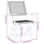 Folding garden chairs 6 pcs solid wood and black PE rattan by , Garden chairs - Ref: Foro24-3214556, Price: 240,57 €, Discoun...