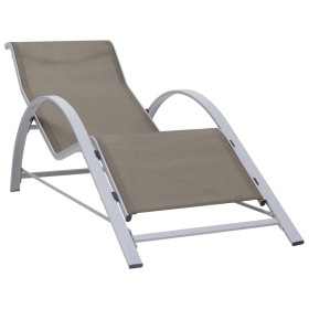 Taupe textilene and aluminum lounger by vidaXL, Loungers - Ref: Foro24-310537, Price: 98,58 €, Discount: %