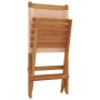 Folding garden chairs 4 pcs solid wood and beige fabric by , Garden chairs - Ref: Foro24-3214646, Price: 205,65 €, Discount: %