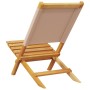 Folding garden chairs 6 pcs solid wood and taupe fabric by , Garden chairs - Ref: Foro24-3214644, Price: 297,32 €, Discount: %