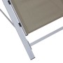 Taupe textilene and aluminum lounger by vidaXL, Loungers - Ref: Foro24-310537, Price: 98,58 €, Discount: %