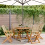 5-piece garden dining set made of PE rattan and solid beige wood. by , Garden sets - Ref: Foro24-3281816, Price: 381,99 €, Di...