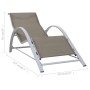 Taupe textilene and aluminum lounger by vidaXL, Loungers - Ref: Foro24-310537, Price: 98,58 €, Discount: %