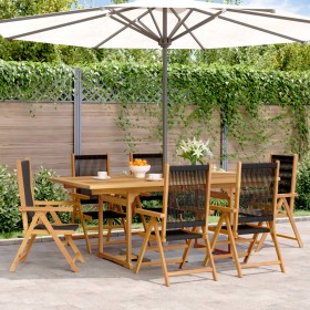 7-piece garden dining set made of solid black polypropylene wood. by , Garden sets - Ref: Foro24-3281733, Price: 753,79 €, Di...