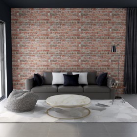 3D wall panels with red brick design, 11 pieces EPS by , Wall covering - Ref: Foro24-147195, Price: 162,99 €, Discount: %