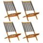 Reclining garden chairs 4 pcs solid acacia wood gray by , Garden chairs - Ref: Foro24-3214631, Price: 211,53 €, Discount: %