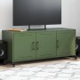 TV stand made of cold-rolled steel in olive green, measuring 100.5x39x43.5 cm. by , TV Furniture - Ref: Foro24-846648, Price:...