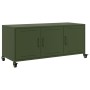 TV stand made of cold-rolled steel in olive green, measuring 100.5x39x43.5 cm. by , TV Furniture - Ref: Foro24-846648, Price:...