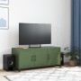 TV stand made of cold-rolled steel in olive green, measuring 100.5x39x43.5 cm. by , TV Furniture - Ref: Foro24-846648, Price:...