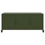 TV stand made of cold-rolled steel in olive green, measuring 100.5x39x43.5 cm. by , TV Furniture - Ref: Foro24-846648, Price:...