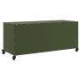 TV stand made of cold-rolled steel in olive green, measuring 100.5x39x43.5 cm. by , TV Furniture - Ref: Foro24-846648, Price:...